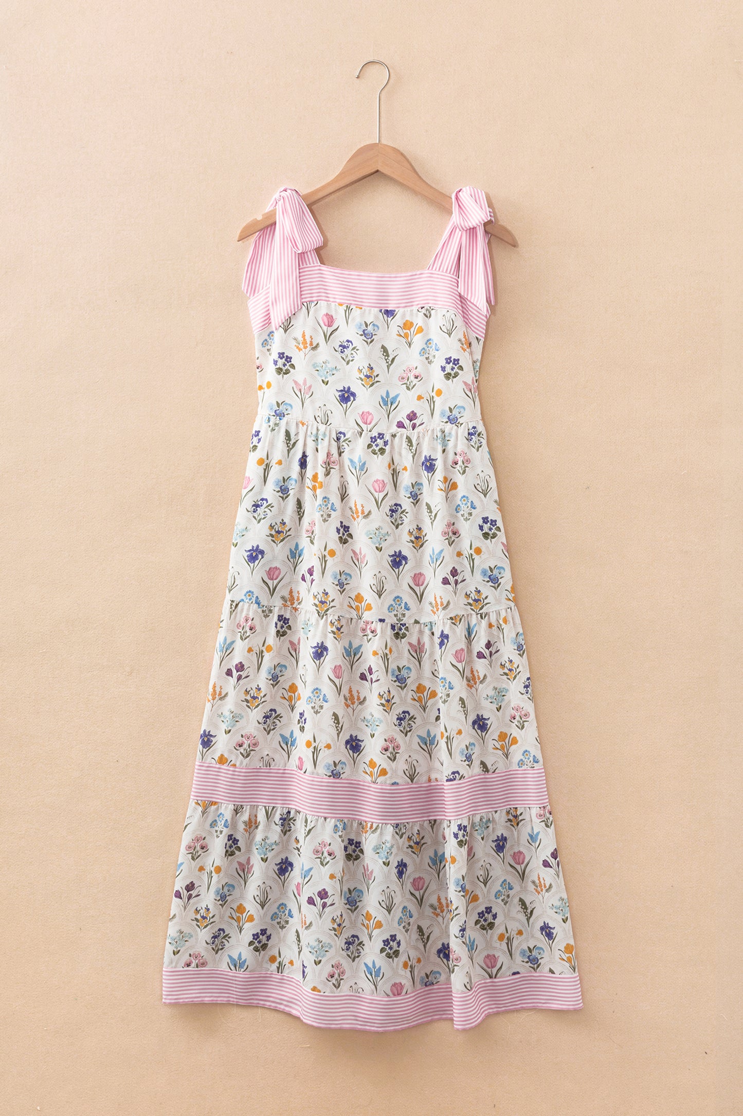 Striped Maxi Floral Dress