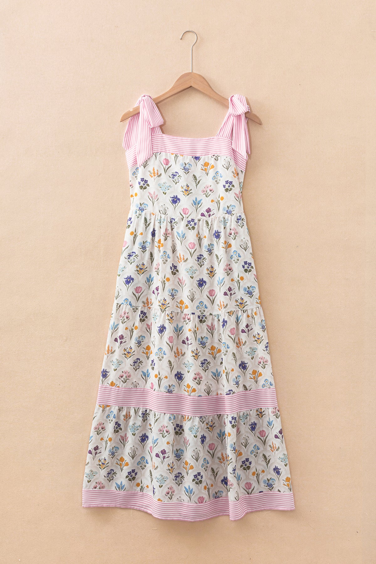 Striped Maxi Floral Dress
