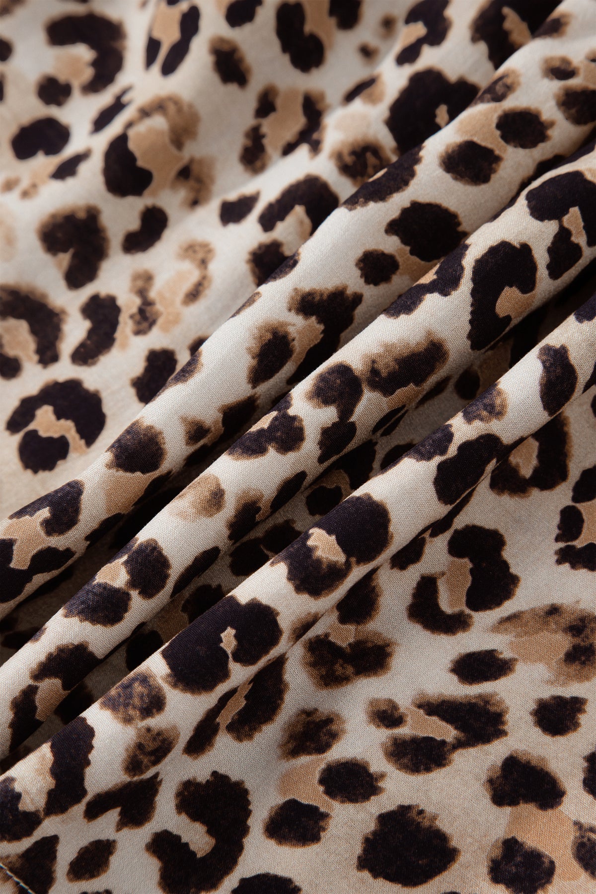 Ruffled Smocked Leopard Maxi Dress
