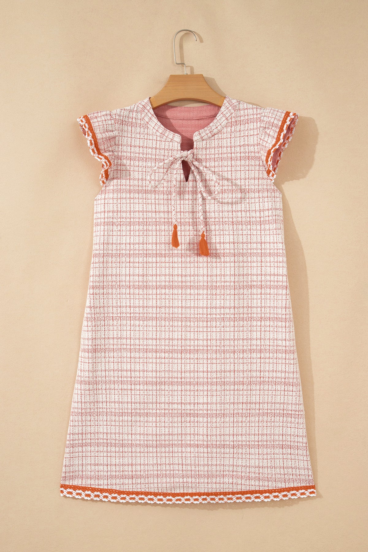 Jacquard Short Sleeve Mini Dress