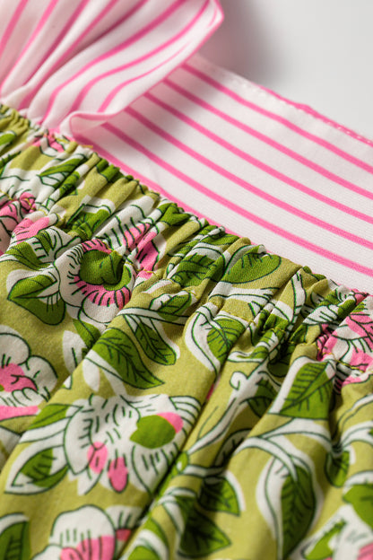 Floral Printed Babydoll Tank Top