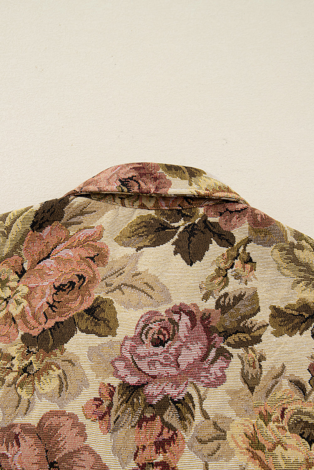 Floral Waffle Knit Buttoned Jackets