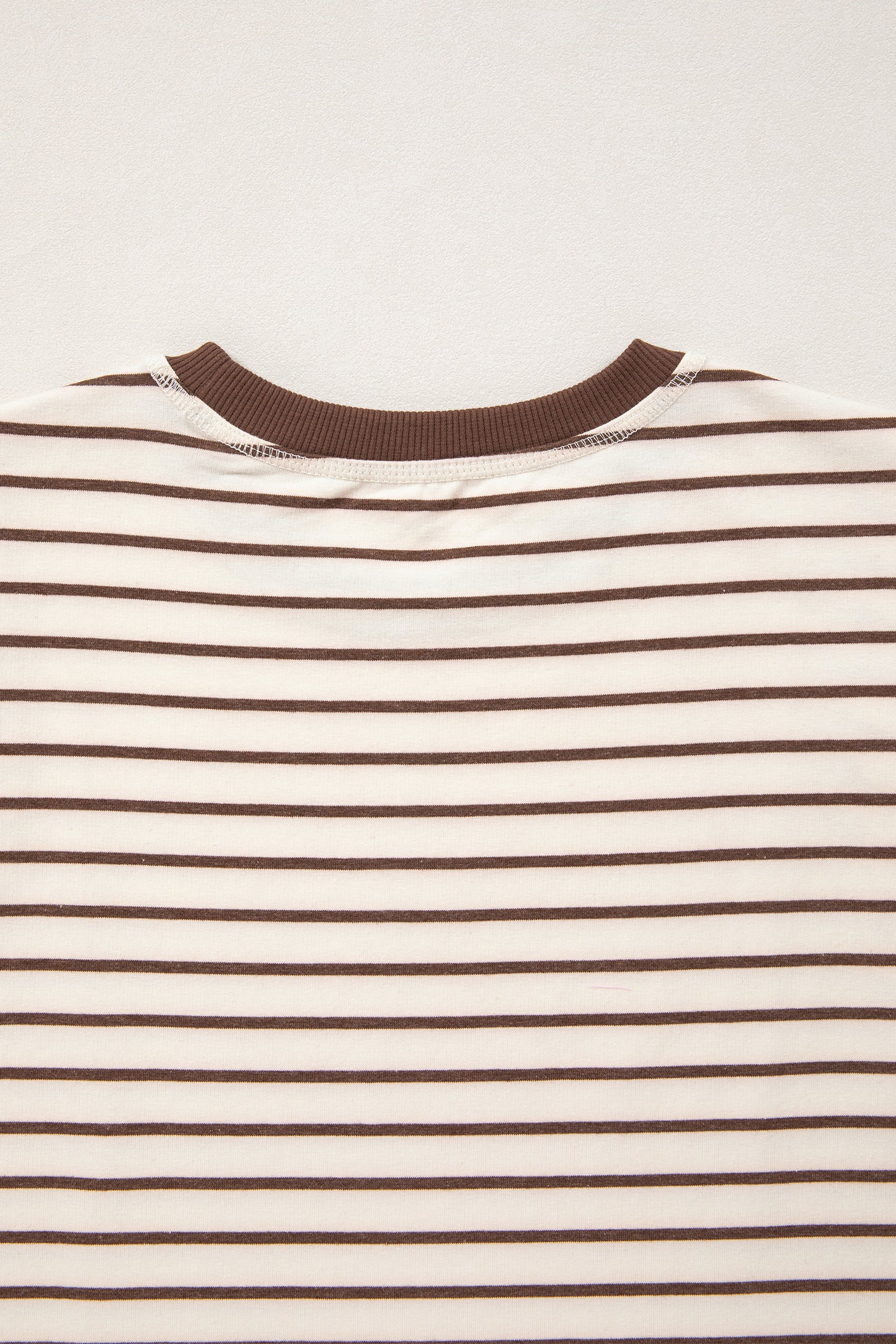 Stripe Ribbed Round Tank Top