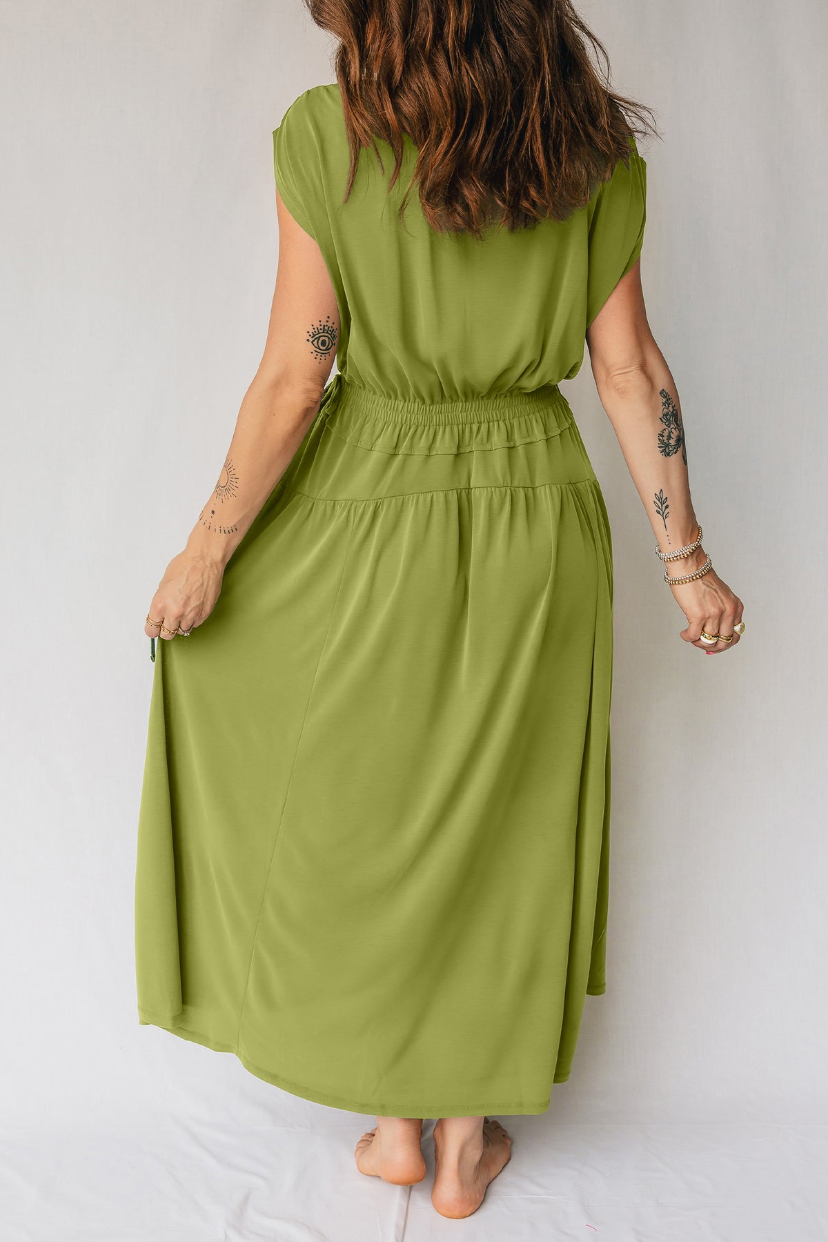 Fern V-neck Tunic Maxi Dress