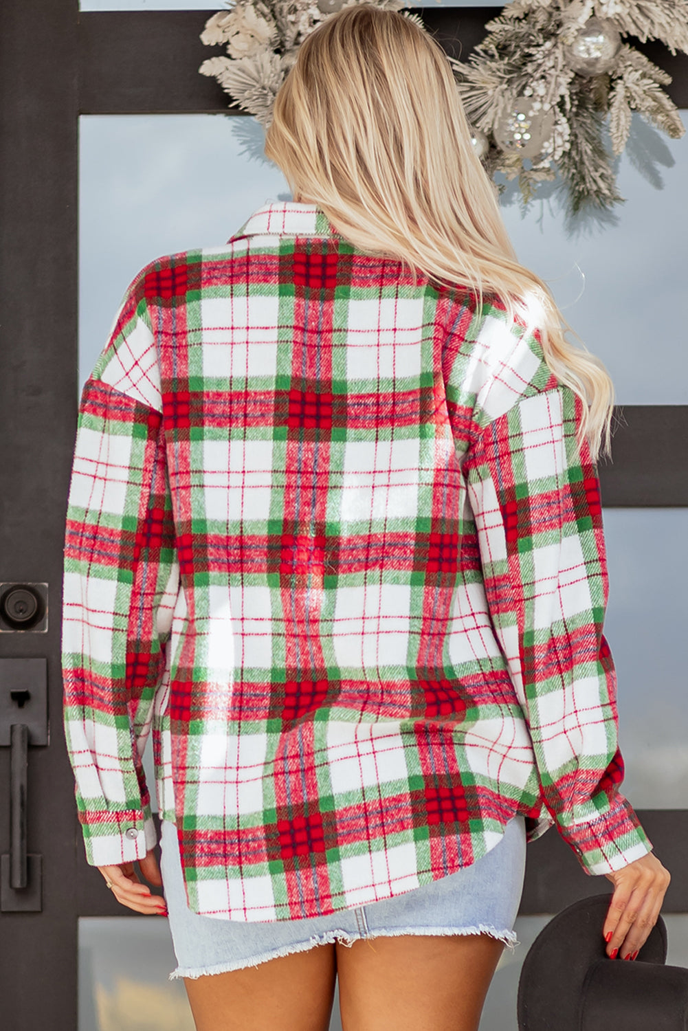 Christmas Casual Flannel Plaid Shackets