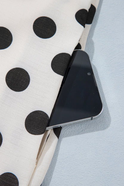 Polka Dot V-neck Mini Dress