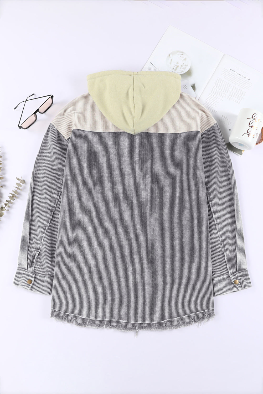 Color Block Button Down Jackets