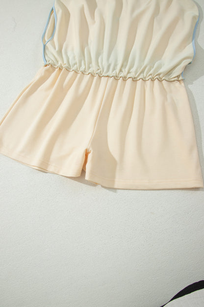 Turquoise Colorblock Edge Two-Piece Set