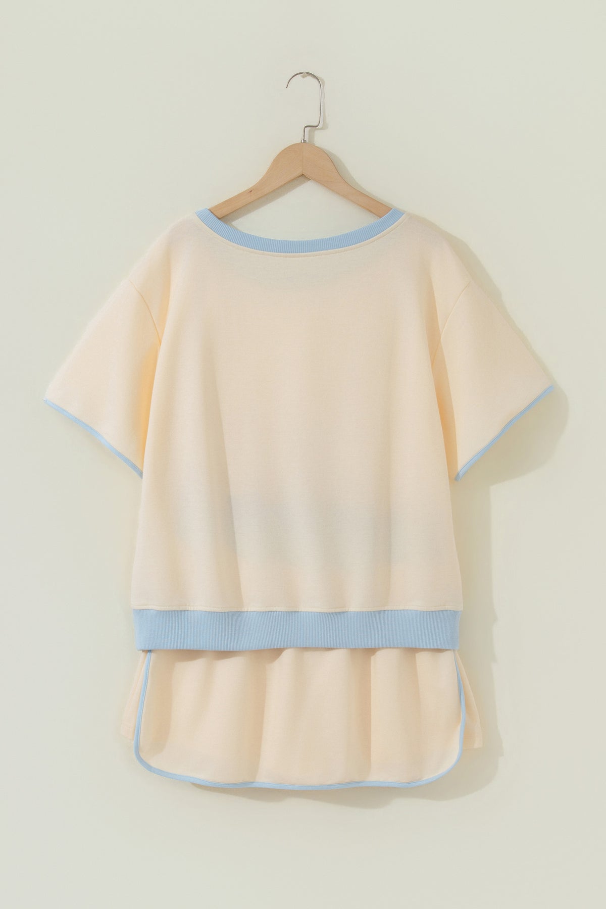 Turquoise Colorblock Edge Two-Piece Set