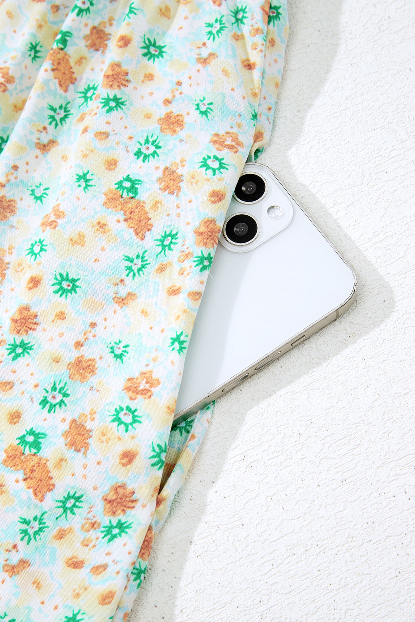 Floral Short Shirred Maxi Dress