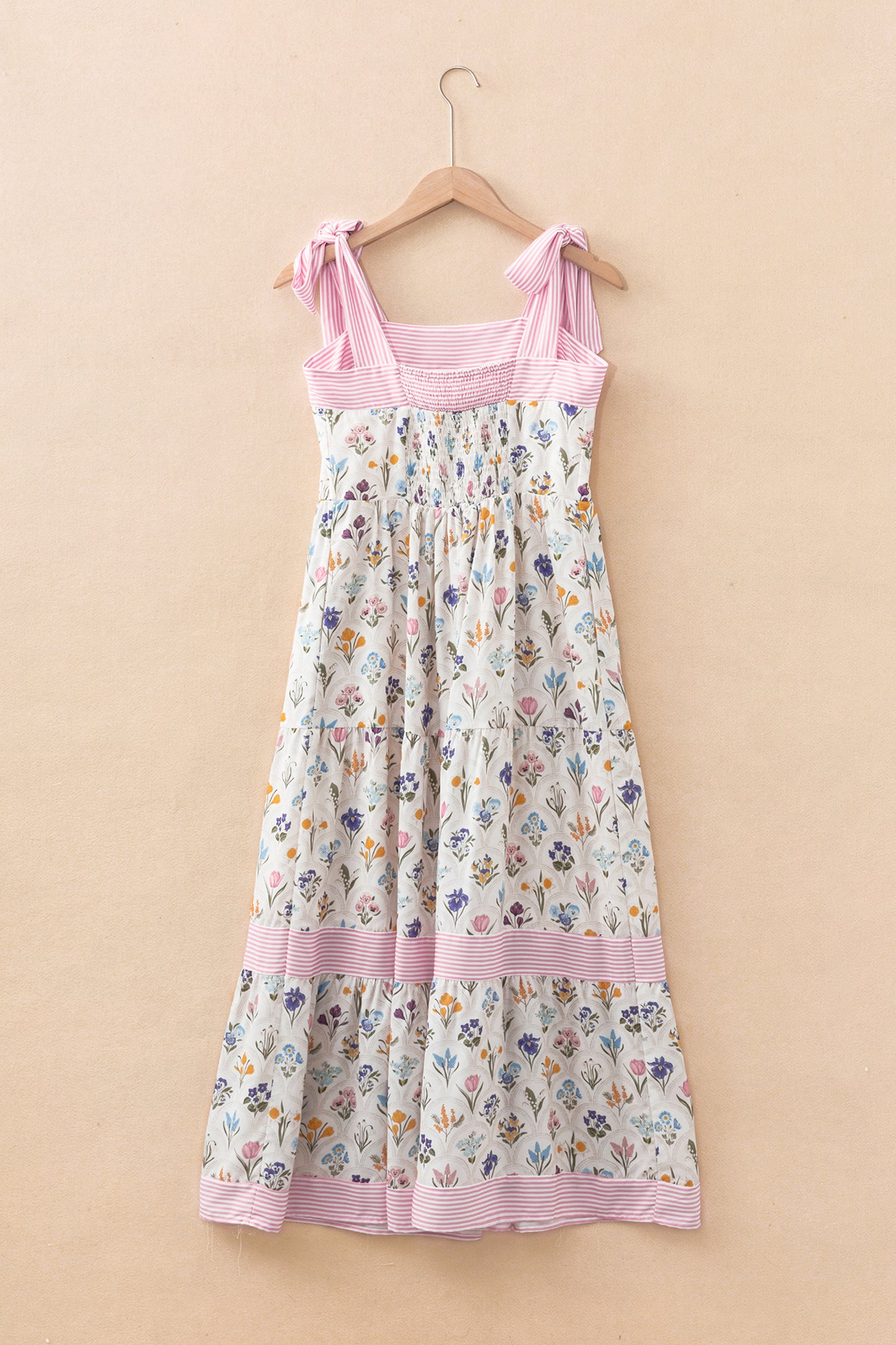 Striped Maxi Floral Dress