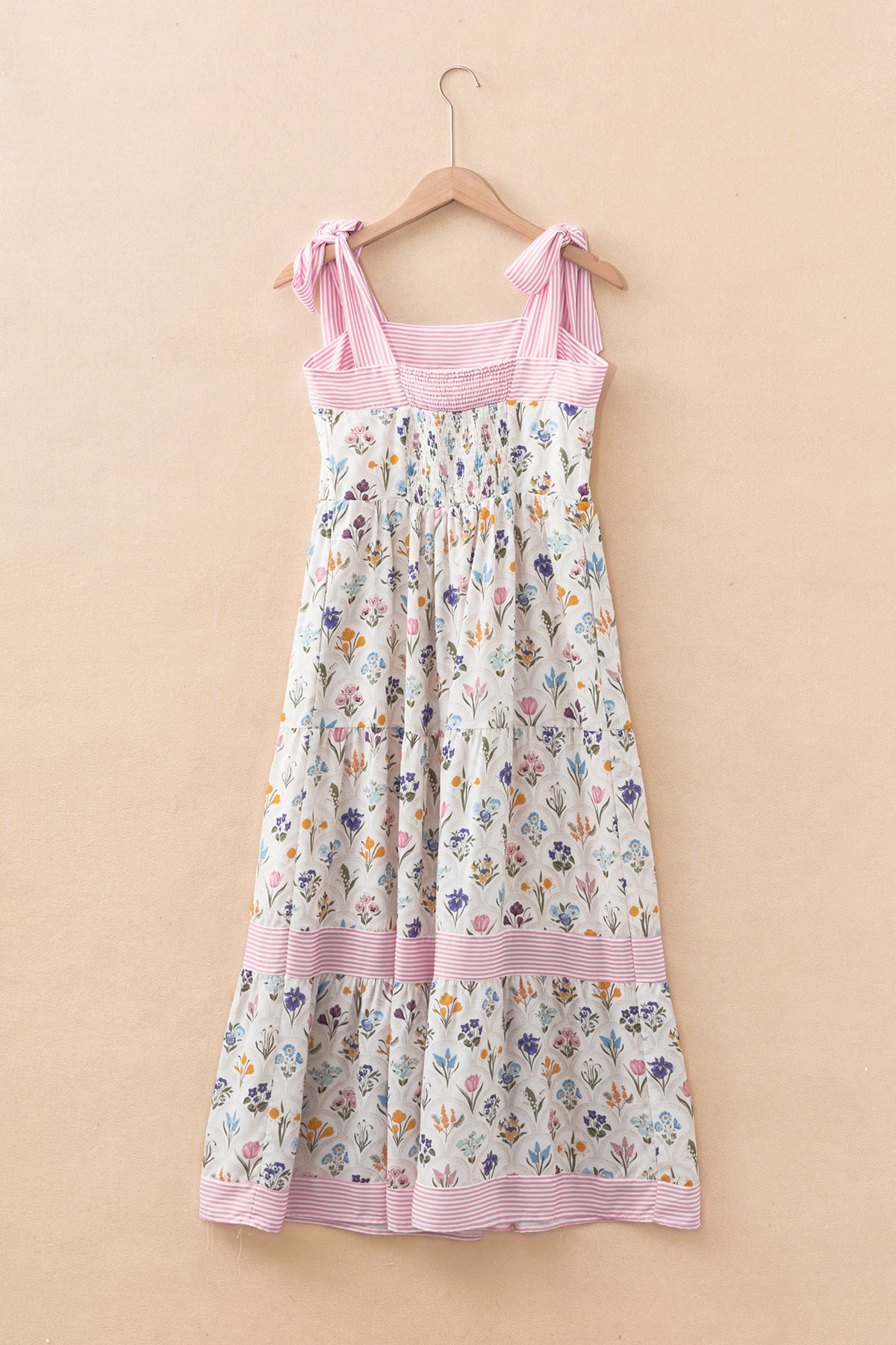 Striped Maxi Floral Dress