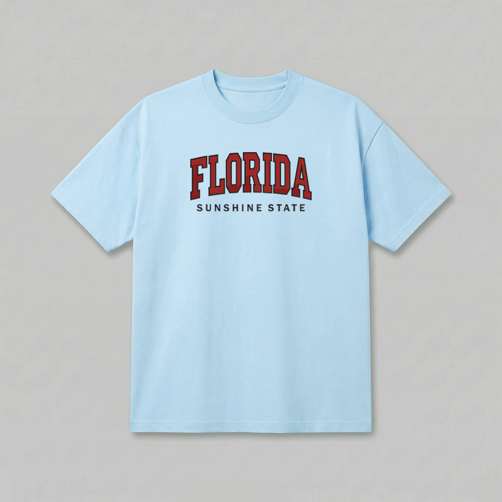 Custom State Embroidered T-Shirt
