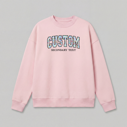 Floral Applique Custom Embroidered Sweatshirt