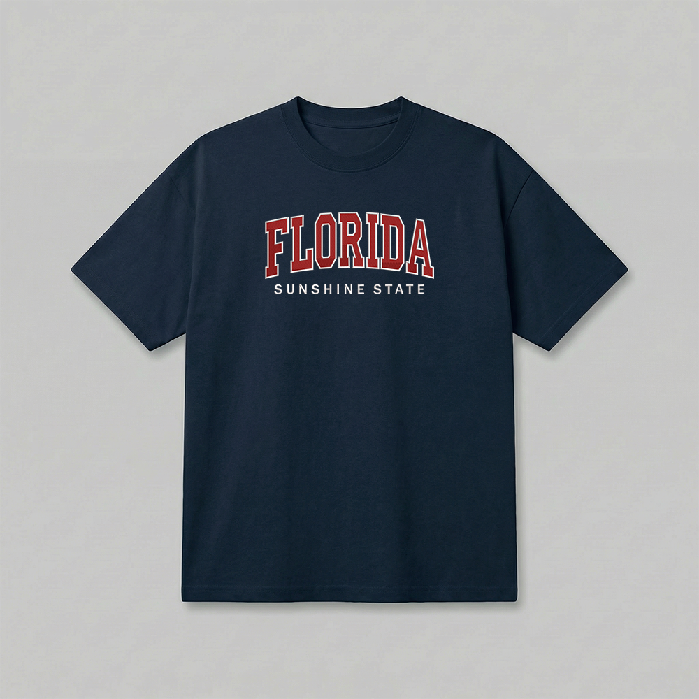 Custom State Embroidered T-Shirt