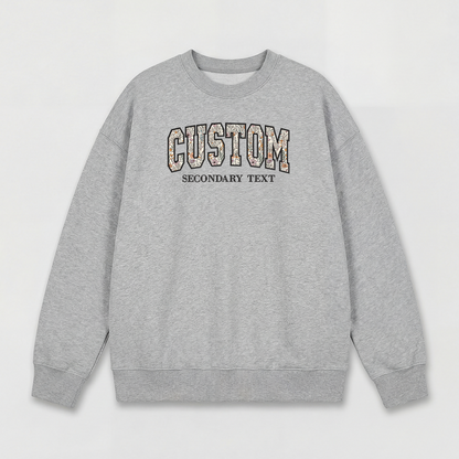 Floral Applique Custom Embroidered Sweatshirt