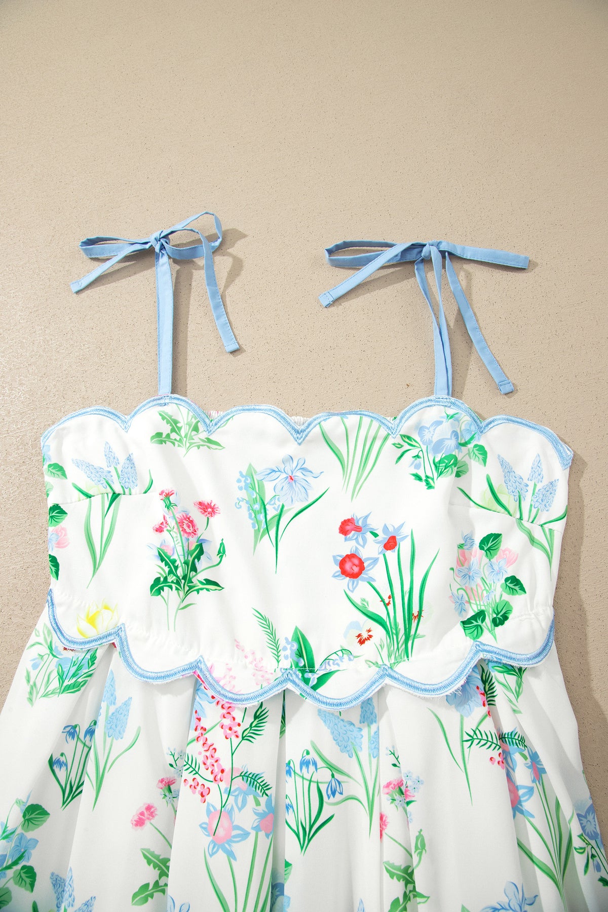 High Waist Midi Floral Dress