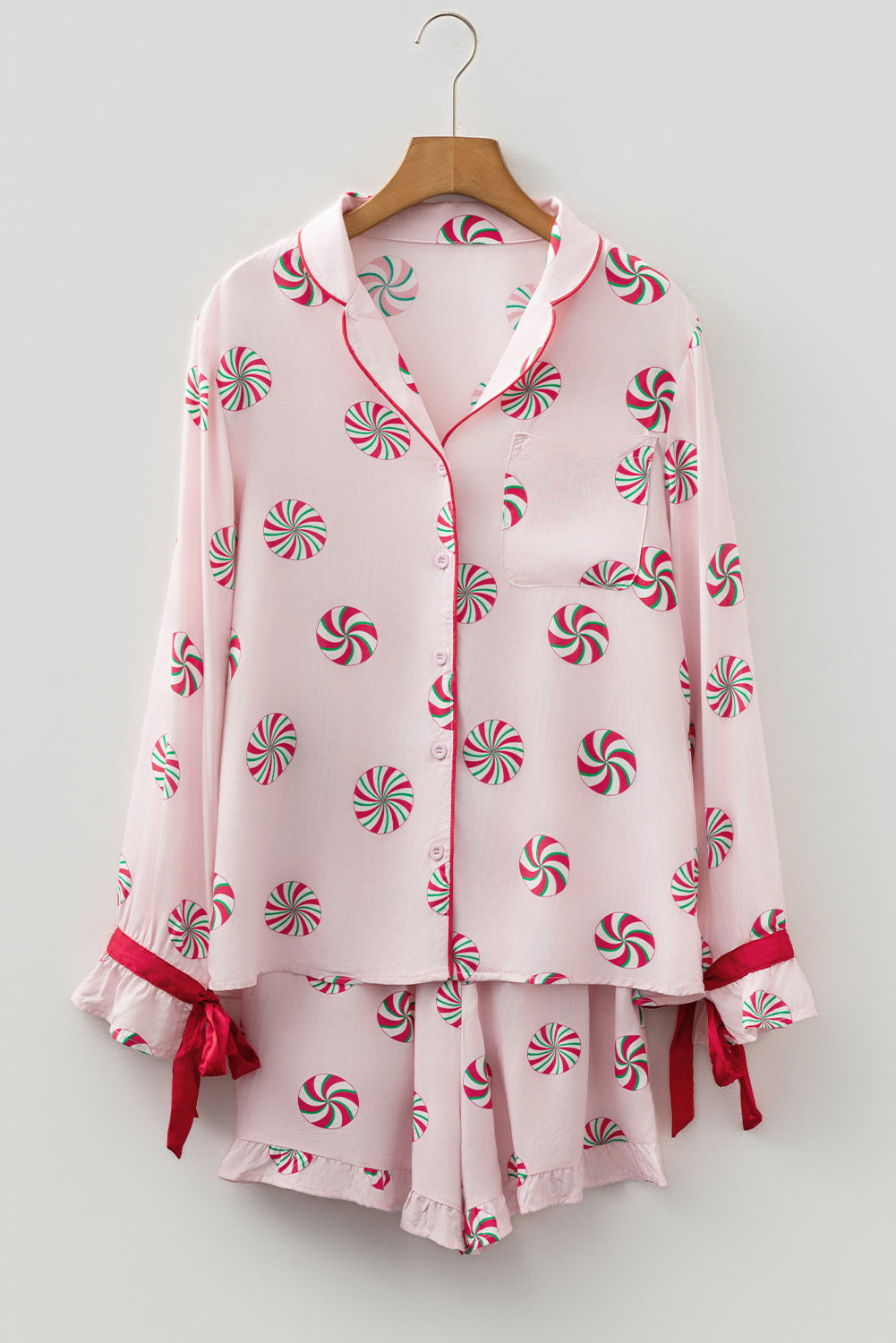 Christmas Bow Knot Pajama Set