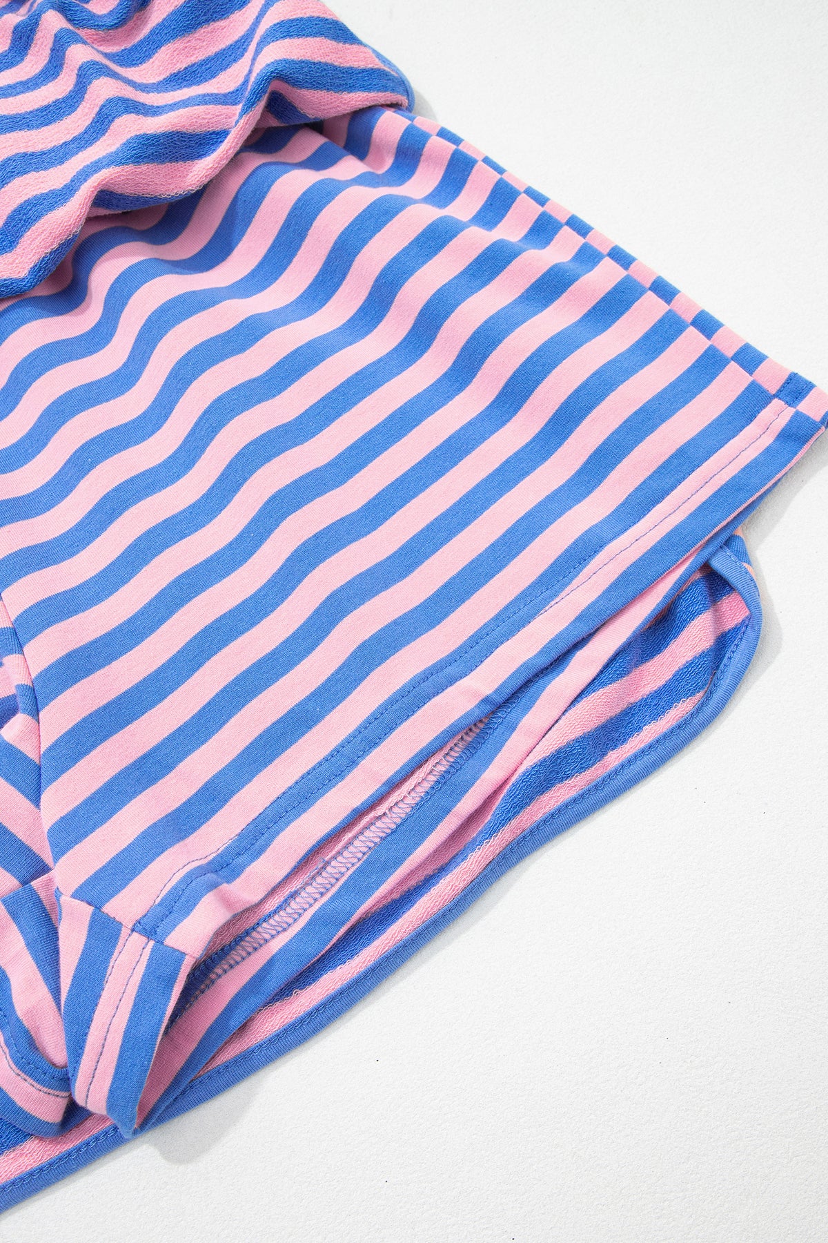 Stripe Short Sleeve Two-Piece Set