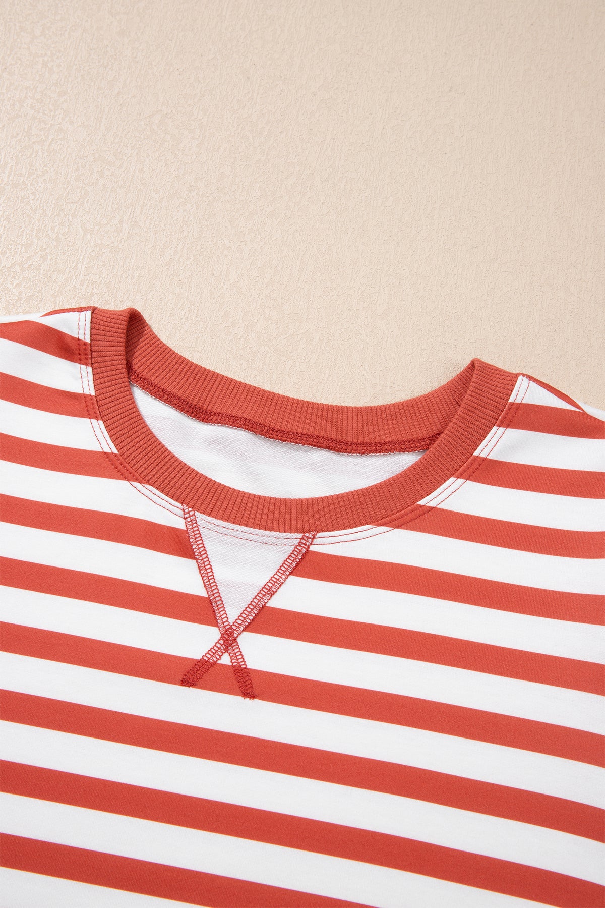 Stripe Short Bubble Sleeve Tee