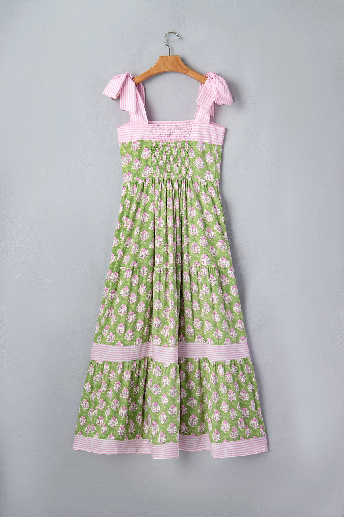 Striped Maxi Floral Dress