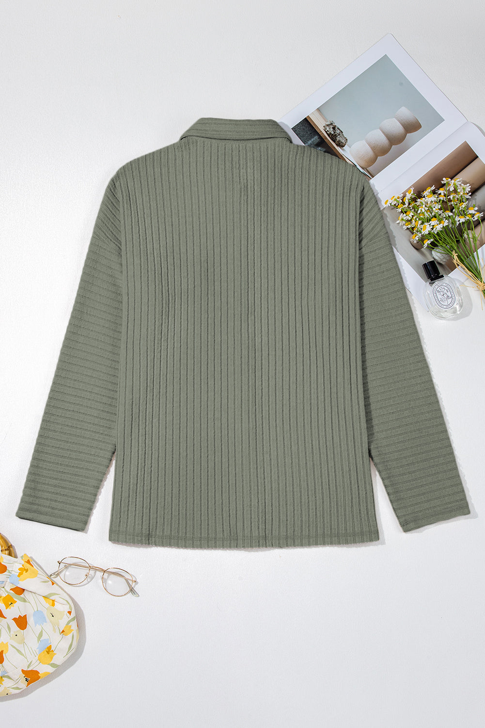 Thermal Ribbed Button Up Jackets