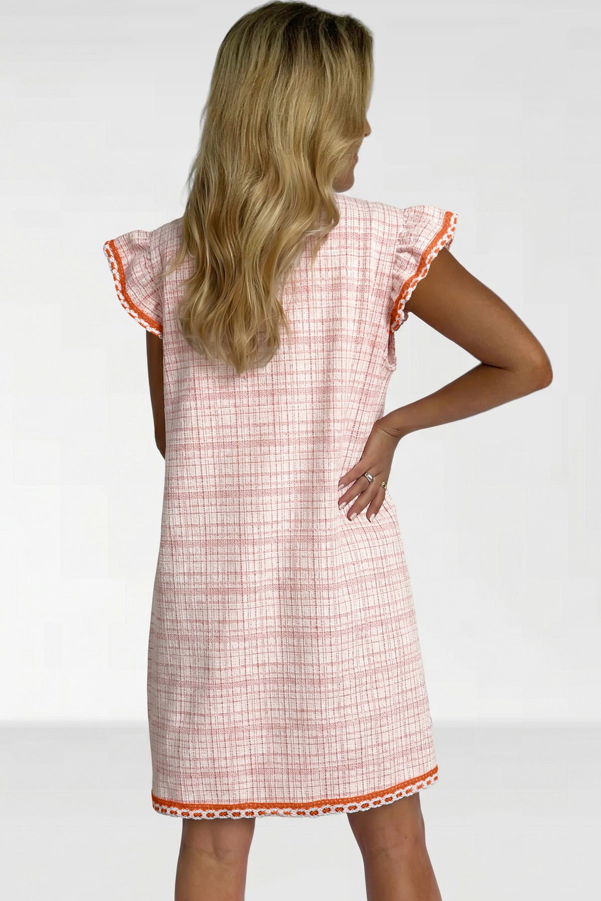Jacquard Short Sleeve Mini Dress