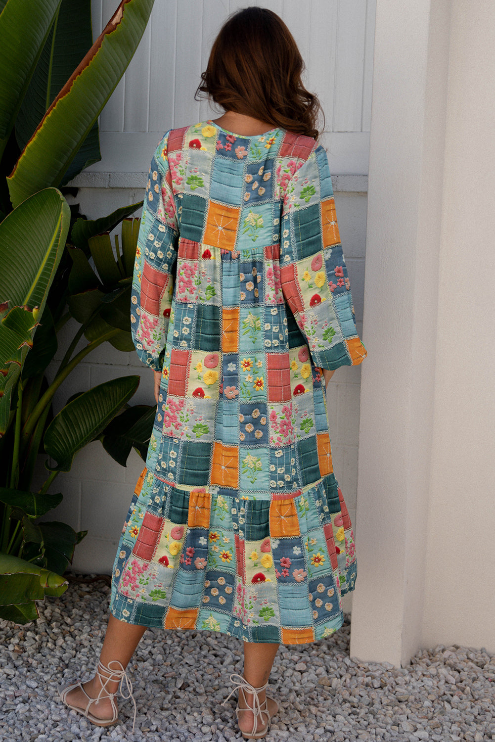 Floral Ruffle Hem Maxi Dress