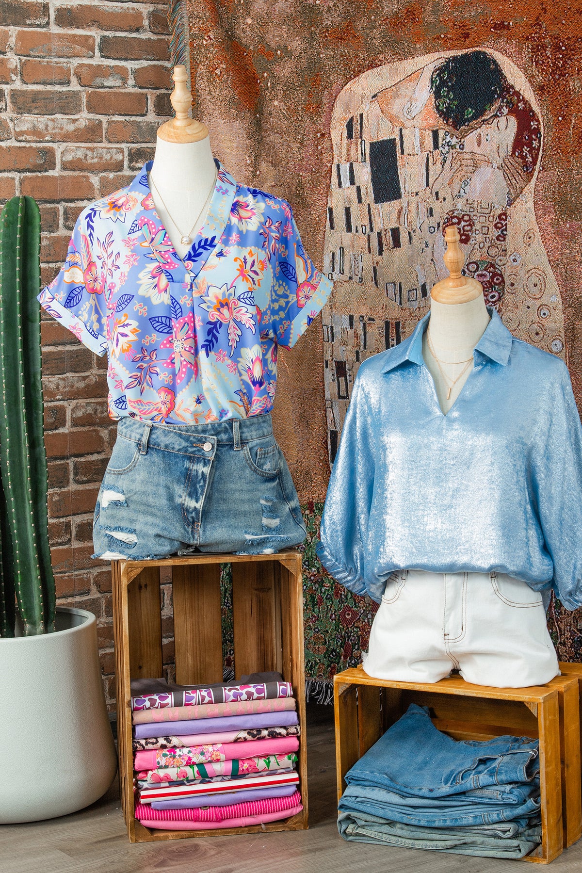 Floral V-neck Short Sleeve Blouse