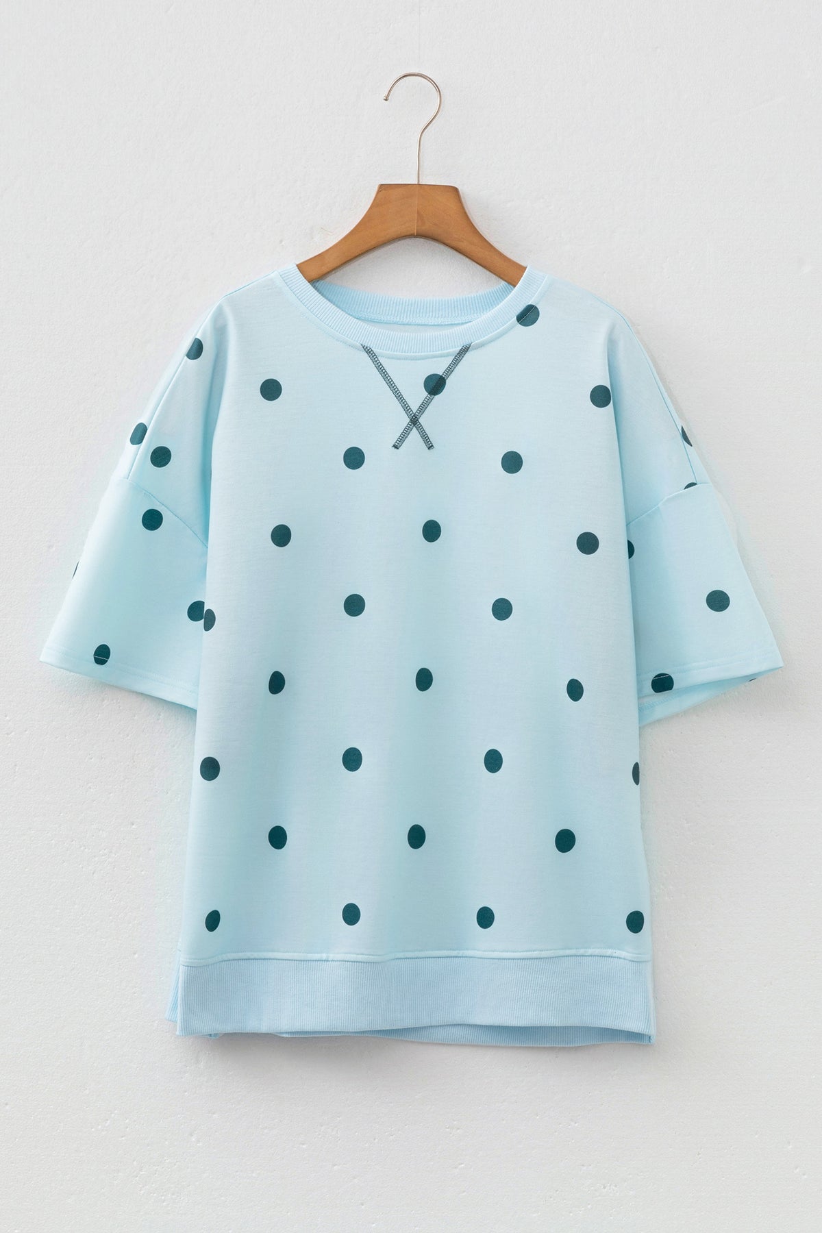 Polka Dot Crossed Oversize Tee
