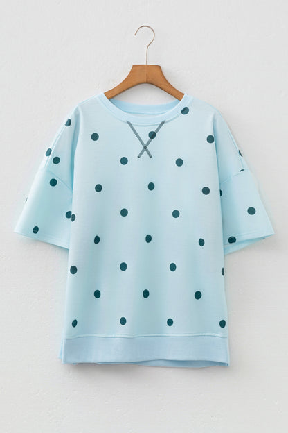 Polka Dot Crossed Oversize Tee