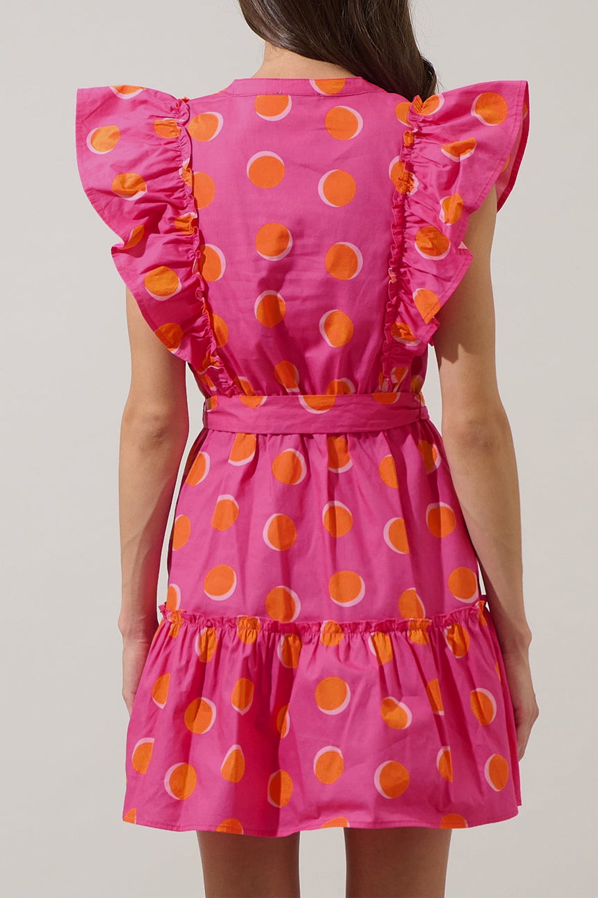 Polka Dot Ruffled Mini Dress