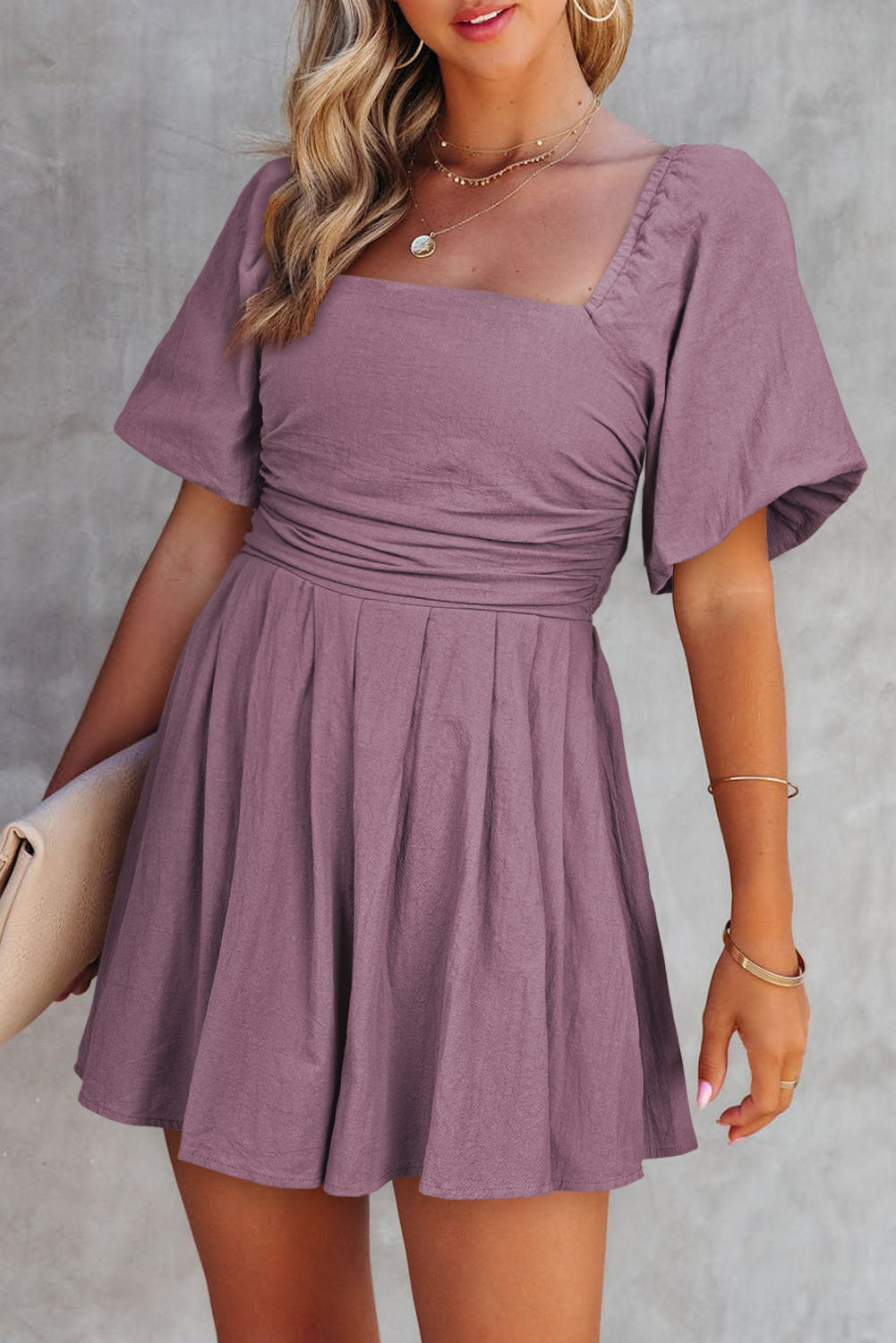 Puff Sleeve Jumpsuits & Rompers