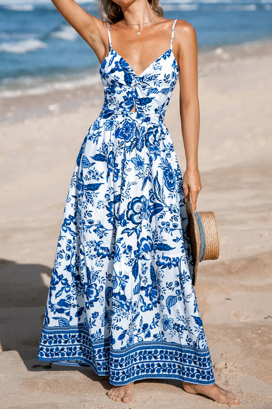 Spaghetti Strap Maxi Floral Dress