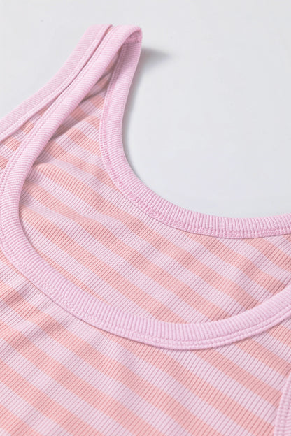 Stripe Ribbed Knit Tank Top