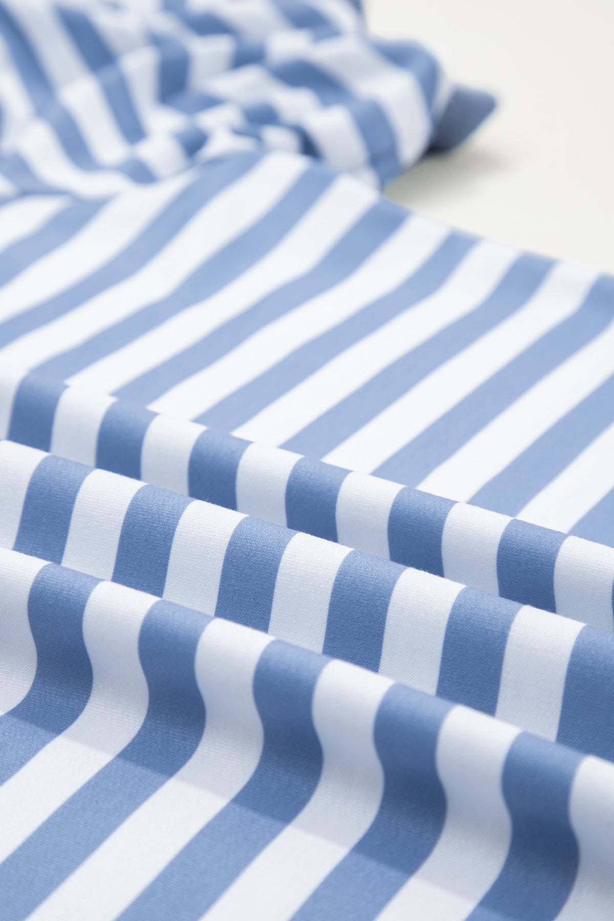 Stripe Short Bubble Sleeve Tee