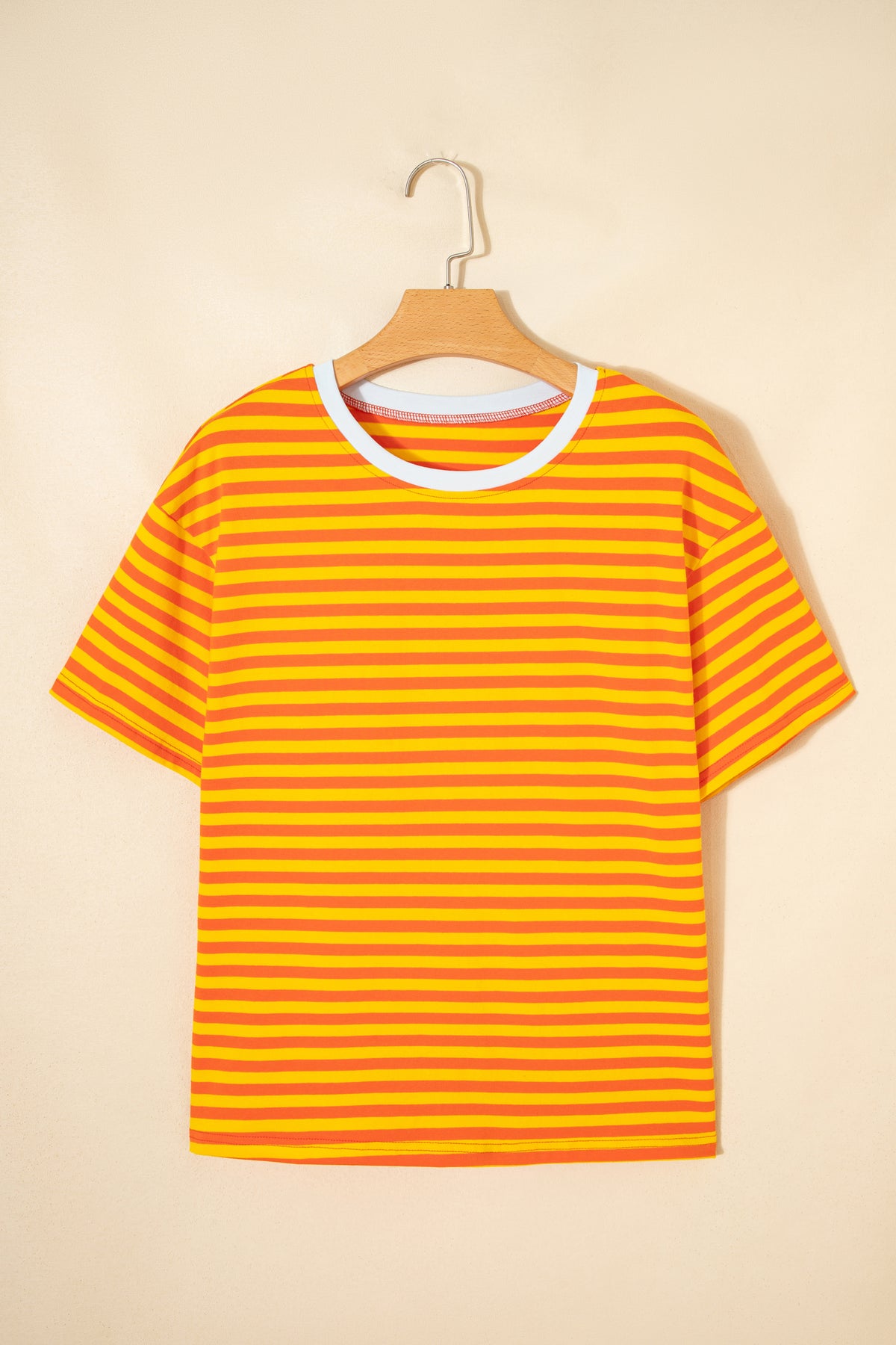 Stripe Crew Neck Drop Tee