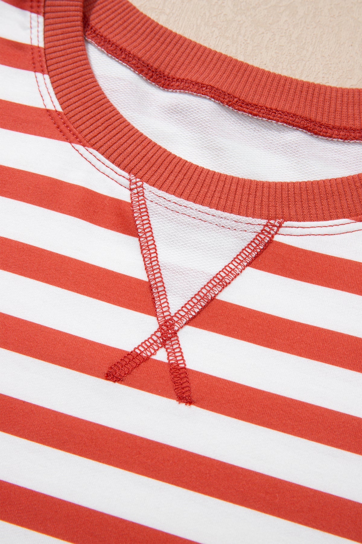 Stripe Short Bubble Sleeve Tee