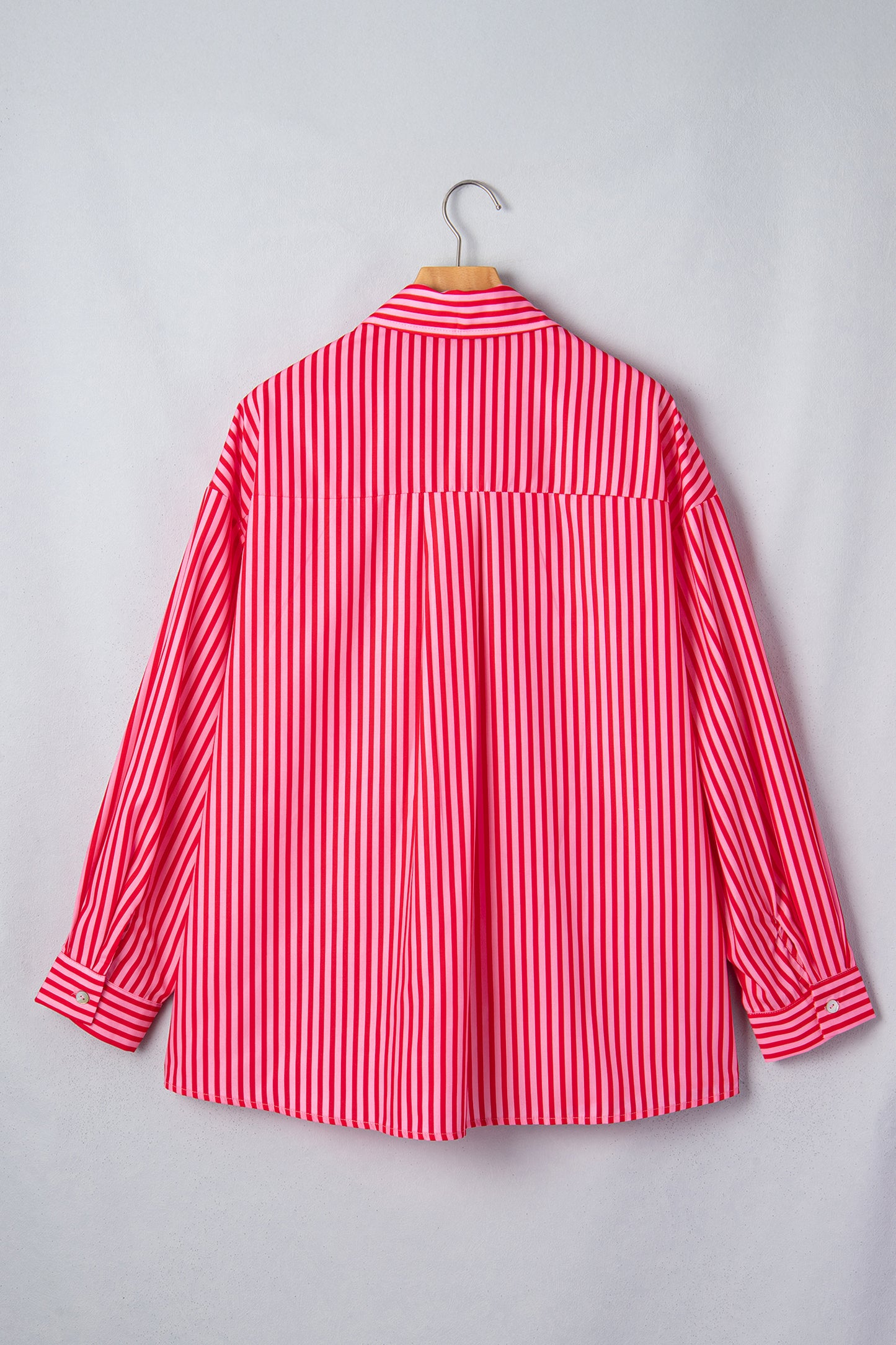 Stripe Button-up Long Sleeve Blouse