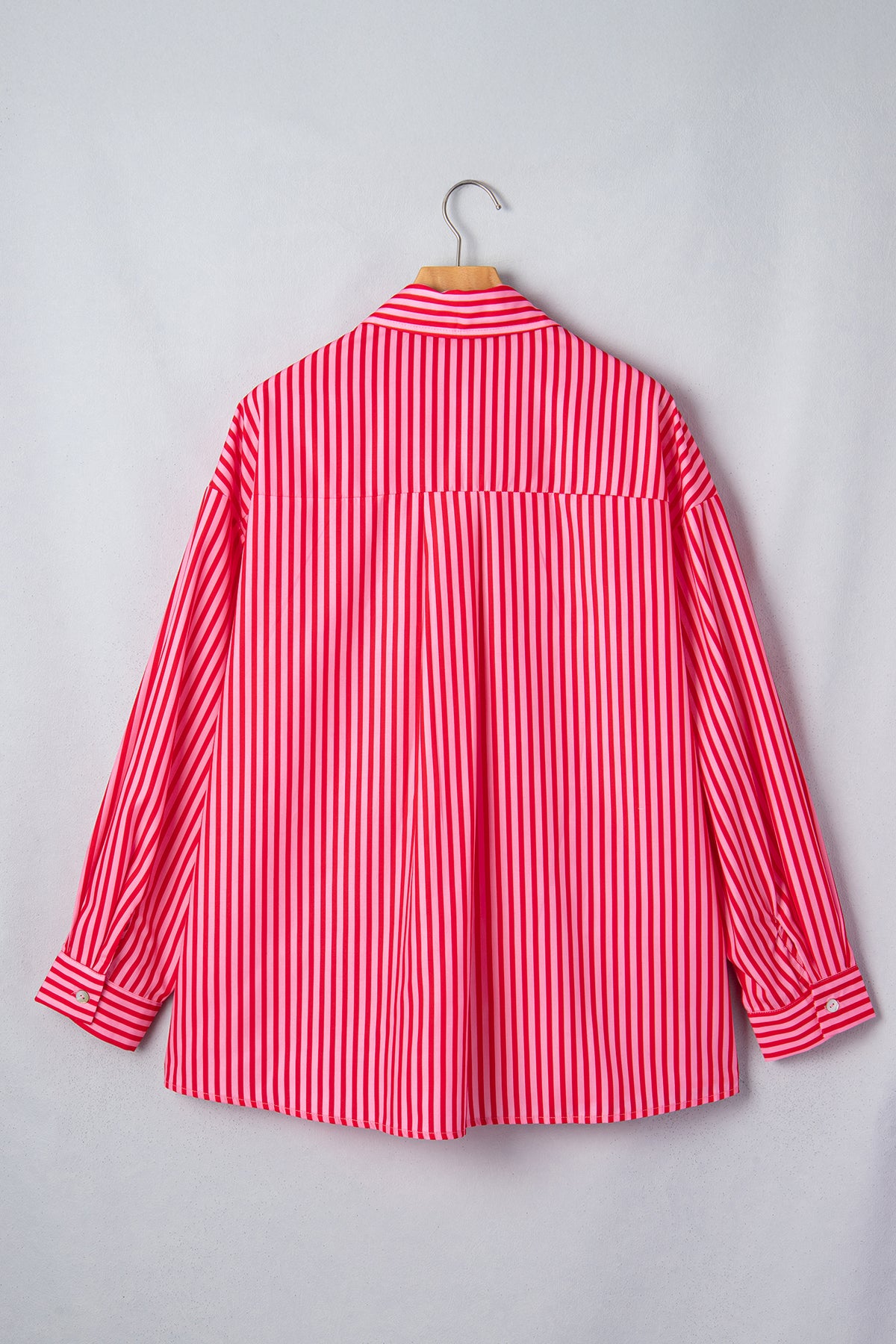 Stripe Button-up Long Sleeve Blouse