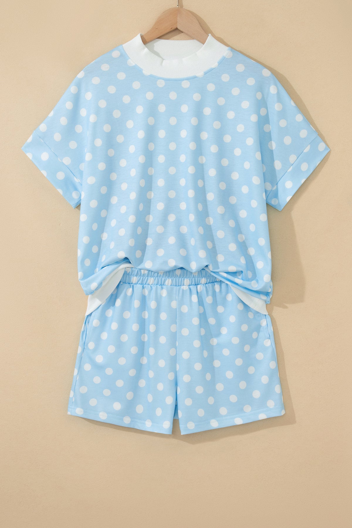 Polka Dot Mock Short Set