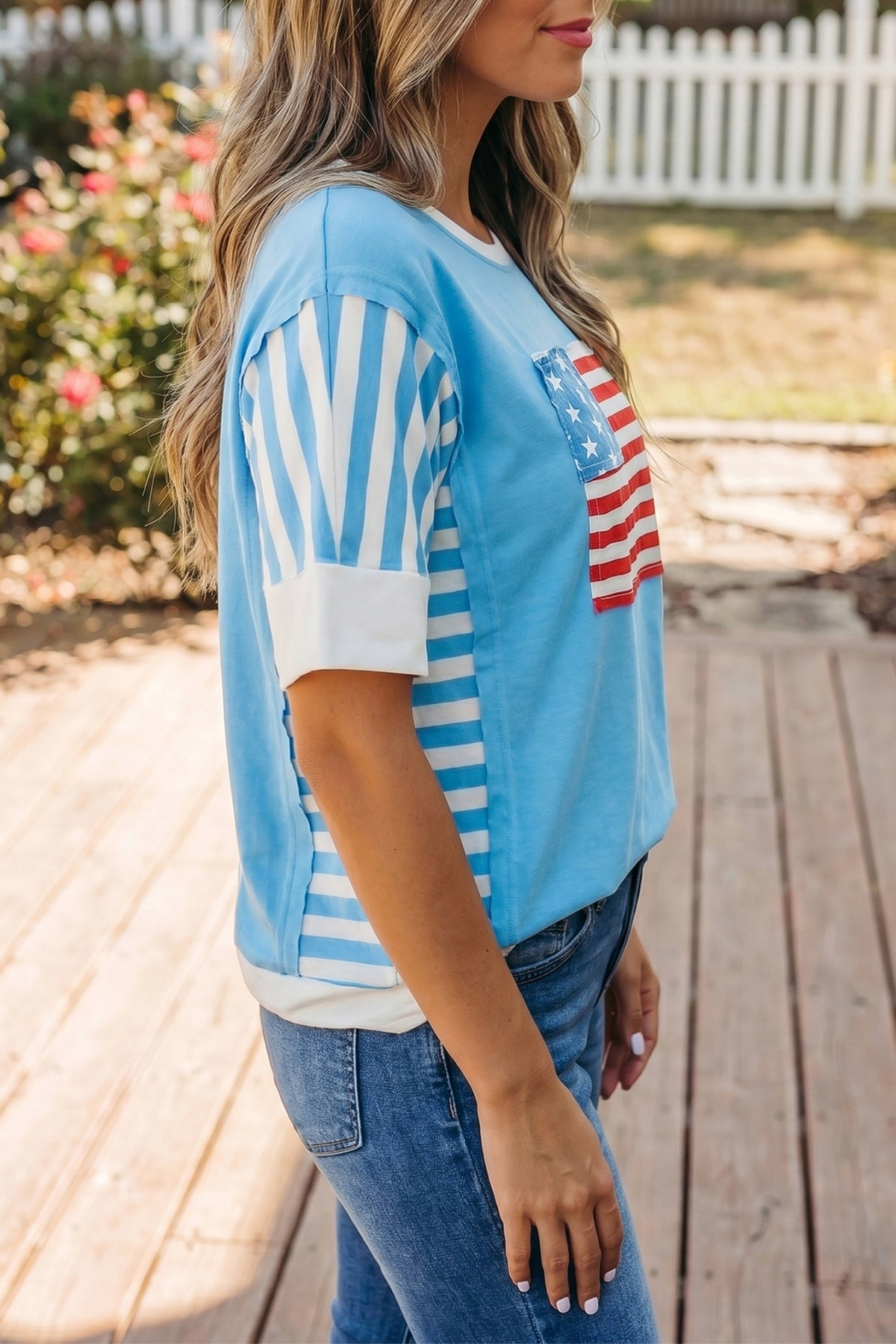 Flag Colorblock July Th Tee