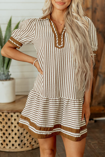Stripe Color Block Mini Dress