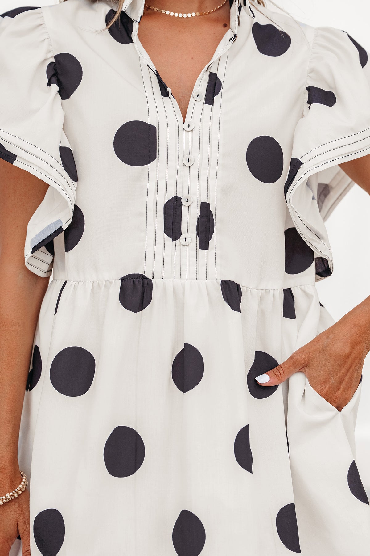 Polka Dot Ruffled Mini Dress