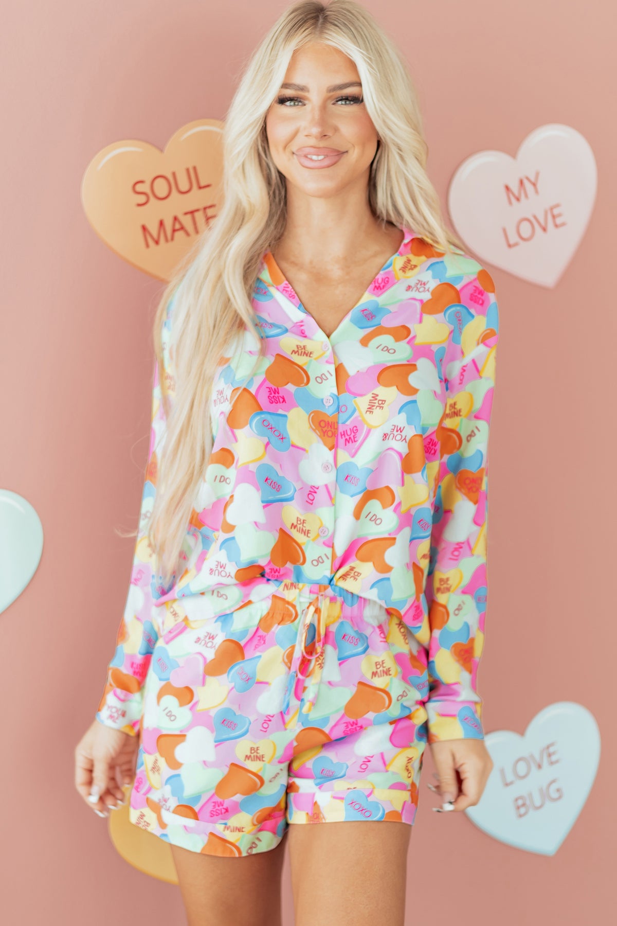 Valentines Candy V-neck Lounge Set