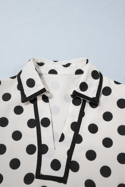 Polka Dot V-neck Mini Dress