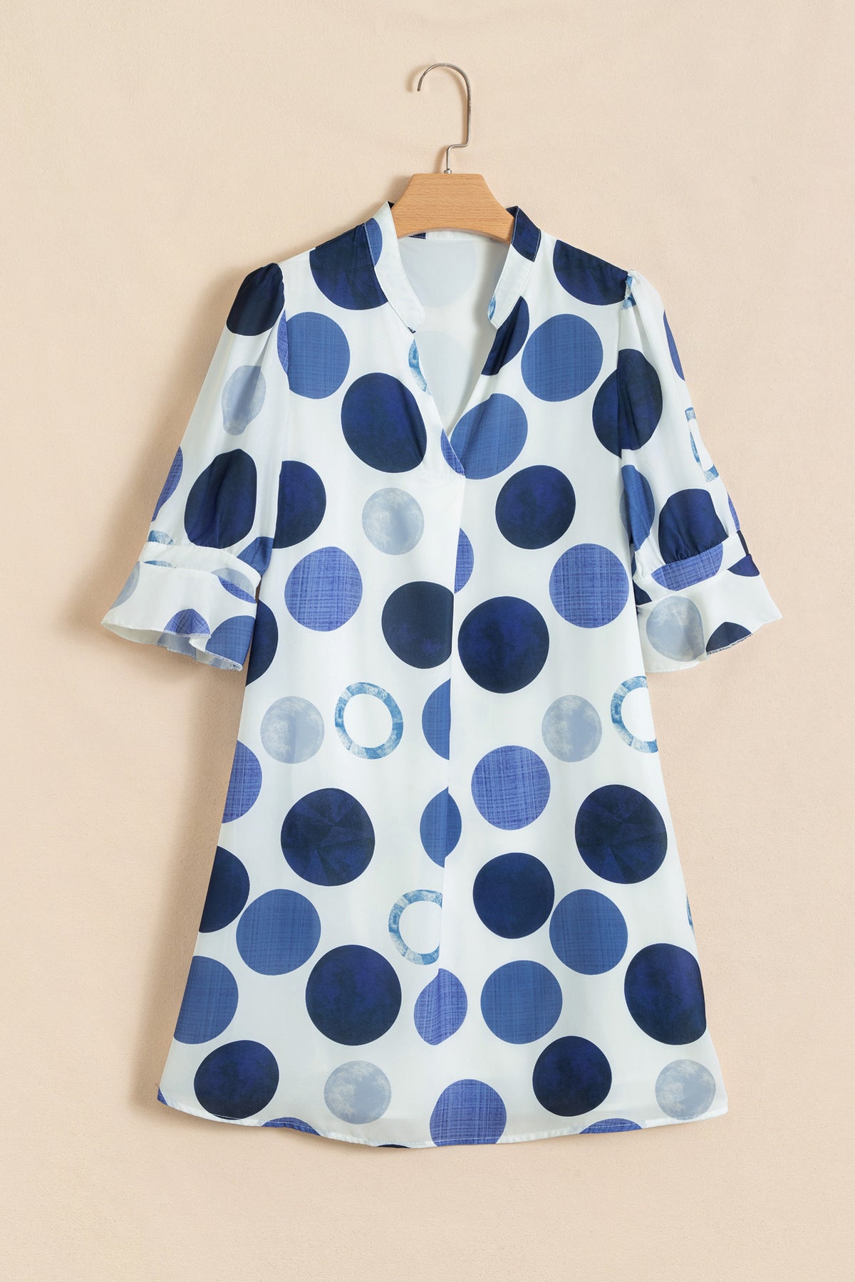 Polka Dot Flounced Mini Dress