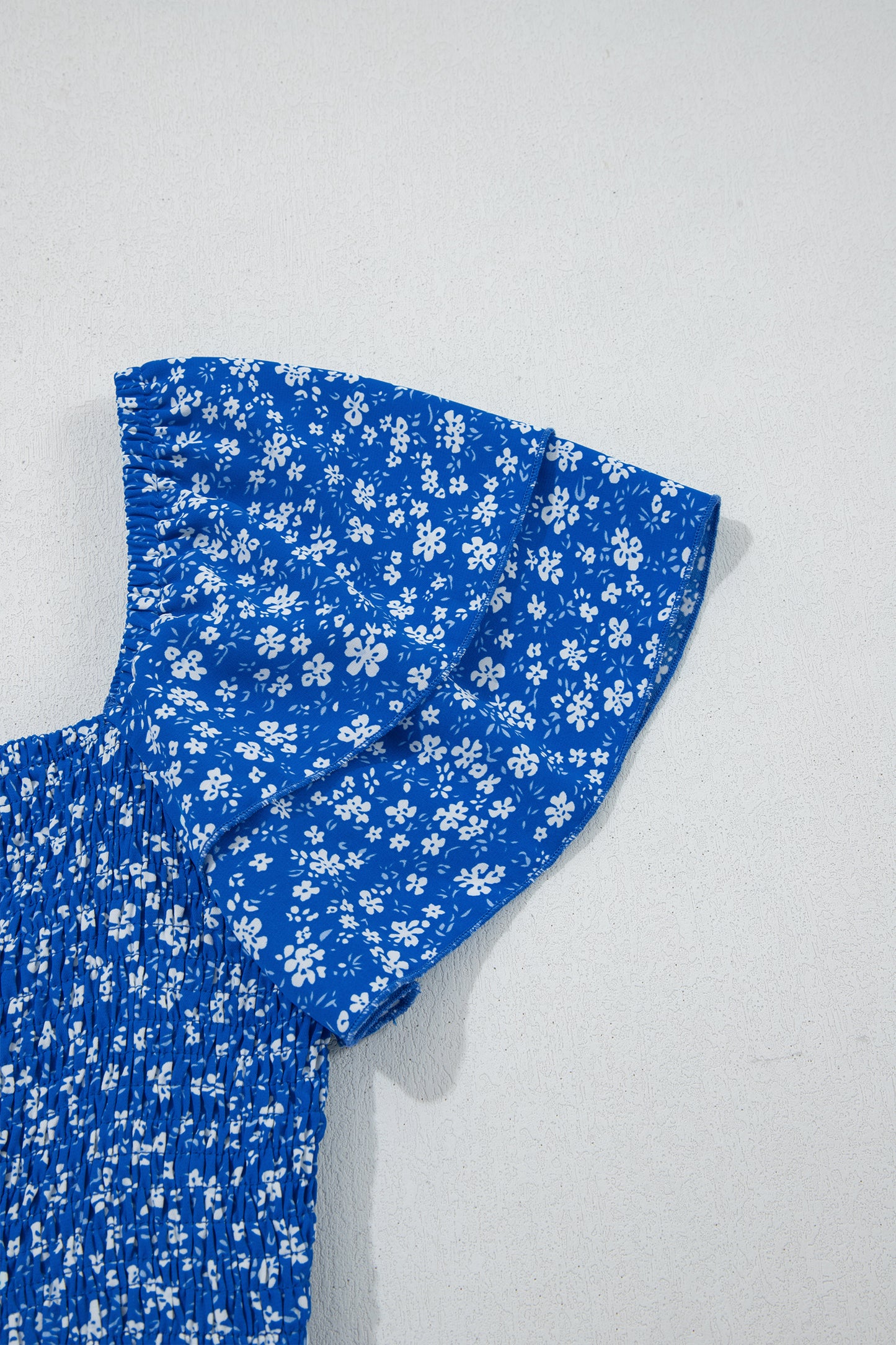 Ditsy Smocked Ruffle Floral Dress