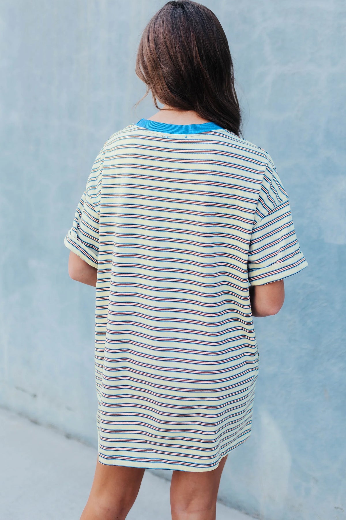 Stripe Mini T Shirt Dresses