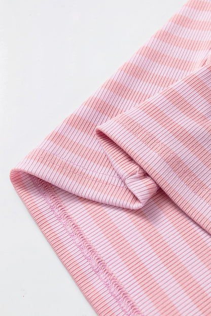 Stripe Ribbed Knit Tank Top